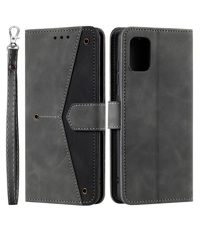 Grijs Splitleer Bookcase Hoesje voor de Samsung Galaxy A53