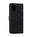 Zwart Splitleer Bookcase Hoesje voor de Samsung Galaxy A53