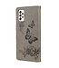 Grijs Vlinder Bookcase Hoesje voor de Samsung Galaxy A53