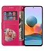 Roze Glitter Bookcase Hoesje voor de Samsung Galaxy A53