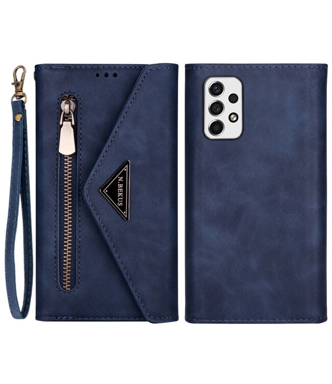 Blauw Wallet Bookcase Hoesje voor de Samsung Galaxy A53