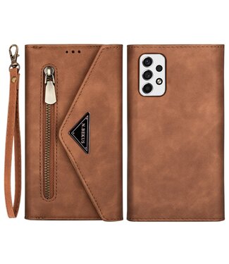 Bruin Wallet Bookcase Hoesje Samsung Galaxy A53