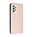 Rosegoud Carbon Design Bookcase Hoesje voor de Samsung Galaxy A53