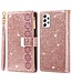 Rosegoud Glitter Bookcase Hoesje voor de Samsung Galaxy A53