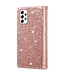 Rosegoud Glitter Bookcase Hoesje voor de Samsung Galaxy A53