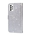 Zilver Glitter Bookcase Hoesje voor de Samsung Galaxy A53