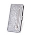 Zilver Glitter Bookcase Hoesje voor de Samsung Galaxy A53