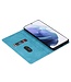 Blauw Glitter Bookcase Hoesje voor de Samsung Galaxy A53