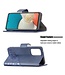 Binfen Color Blauw Krokodillen Bookcase Hoesje voor de Samsung Galaxy A53