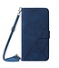 Saffierblauw Bookcase Hoesje met Koord voor de Samsung Galaxy A53