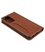 Bruin Skin Touch Bookcase Hoesje met pasjeshouder voor de Samsung Galaxy A53