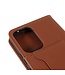 Bruin Skin Touch Bookcase Hoesje met pasjeshouder voor de Samsung Galaxy A53