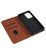 Bruin Skin Touch Bookcase Hoesje met pasjeshouder voor de Samsung Galaxy A53