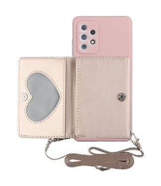 Roze Hart Design Wallet Hoesje Samsung Galaxy A53