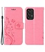 Roze Vlinders Bookcase Hoesje voor de Samsung Galaxy A53