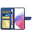Blauw Vlinder en Bloemen Bookcase Hoesje met Koord voor de Samsung Galaxy A53