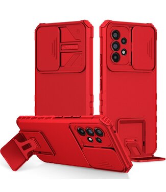 Rood Hardcase Hoesje met Slide Camera Lens Samsung Galaxy A53