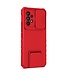 Rood Hardcase Hoesje met Slide Camera Lens voor de Samsung Galaxy A53