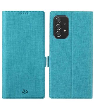 Vili DMX Blauw Stoffen Bookcase Hoesje Samsung Galaxy A53