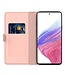 Rosegoud Slim Bookcase Hoesje voor de Samsung Galaxy A53