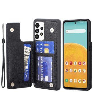 Zwart Pasjeshouder Hardcase Hoesje Samsung Galaxy A53