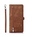 Bruin Rits Bookcase Hoesje voor de Samsung Galaxy A53