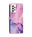 Roze / Paars Marmer Bookcase Hoesje voor de Samsung Galaxy A53