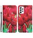 Rode Tulpen Bookcase Hoesje voor de Samsung Galaxy A53