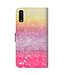 Glitter Design Bookcase Hoesje voor de Samsung Galaxy A7 (2018)