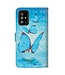 Blauwe Vlinders Bookcase Hoesje voor de Samsung Galaxy A51