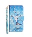 Blauwe Vlinders Bookcase Hoesje met Polsbandje voor de Samsung Galaxy A31