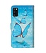 Blauwe Vlinders Bookcase Hoesje voor de Samsung Galaxy A41