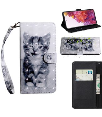Kitten Bookcase Hoesje Samsung Galaxy S20 FE (2022) / S20 FE (2020)