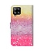 Glitter Design Bookcase Hoesje voor de Samsung Galaxy A42