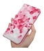 Roze Bloemen Bookcase Hoesje voor de Samsung Galaxy S21