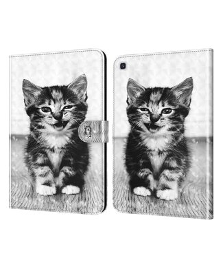 Kitten Bookcase Hoesje Samsung Galaxy Tab A7 10.4 (2020)