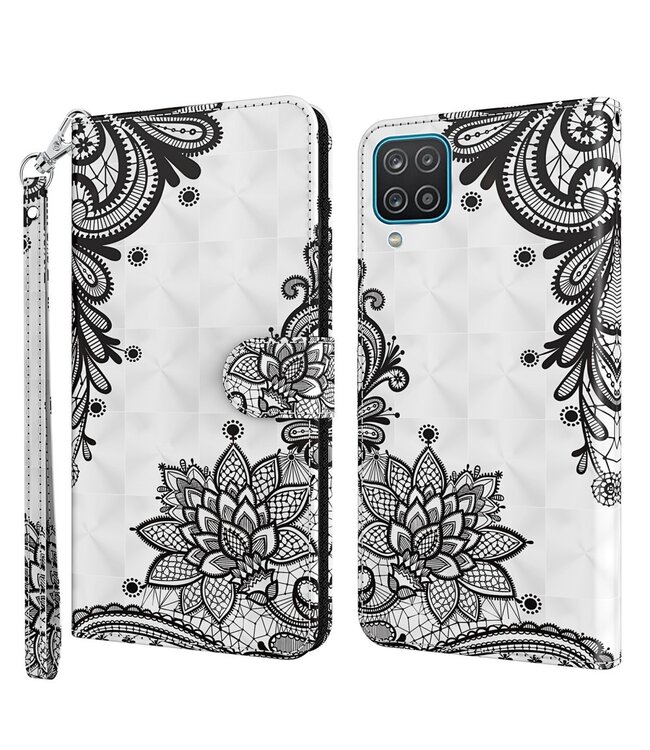 Bloemendesign Bookcase Hoesje voor de Samsung Galaxy A12