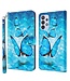Blauwe Vlinders Bookcase Hoesje voor de Samsung Galaxy A32 5G / M32 5G