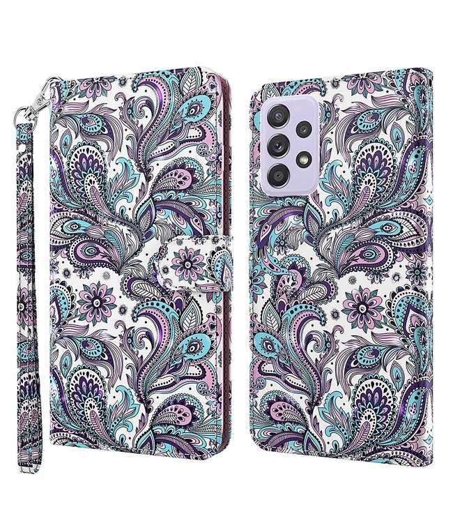 Bloemendesign Bookcase Hoesje voor de Samsung Galaxy A52(s) (4G/5G)