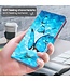 Blauwe Vlinders Bookcase Hoesje voor de Samsung Galaxy S21 FE
