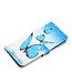 Blauwe Vlinder Bookcase Hoesje voor de Samsung Galaxy A02 / M02