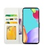 Zwart / Wit Bloemen Bookcase Hoesje voor de Samsung Galaxy A52(s) (4G/5G)