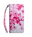 Roze Bloemen Bookcase Hoesje voor de Samsung Galaxy S22