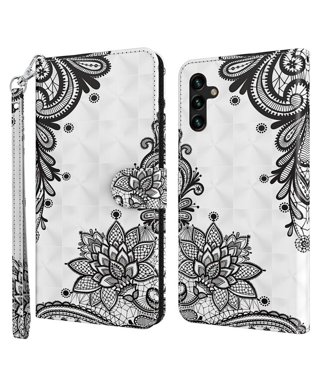 Bloemen Bookcase Hoesje voor de Samsung Galaxy A13 (5G) / A04s