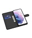 Zwarte Bloemen Bookcase Hoesje voor de Samsung Galaxy A53