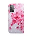 Roze Bloemen Bookcase Hoesje voor de Samsung Galaxy A33