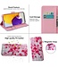 Roze Bloemen Bookcase Hoesje voor de Samsung Galaxy A53