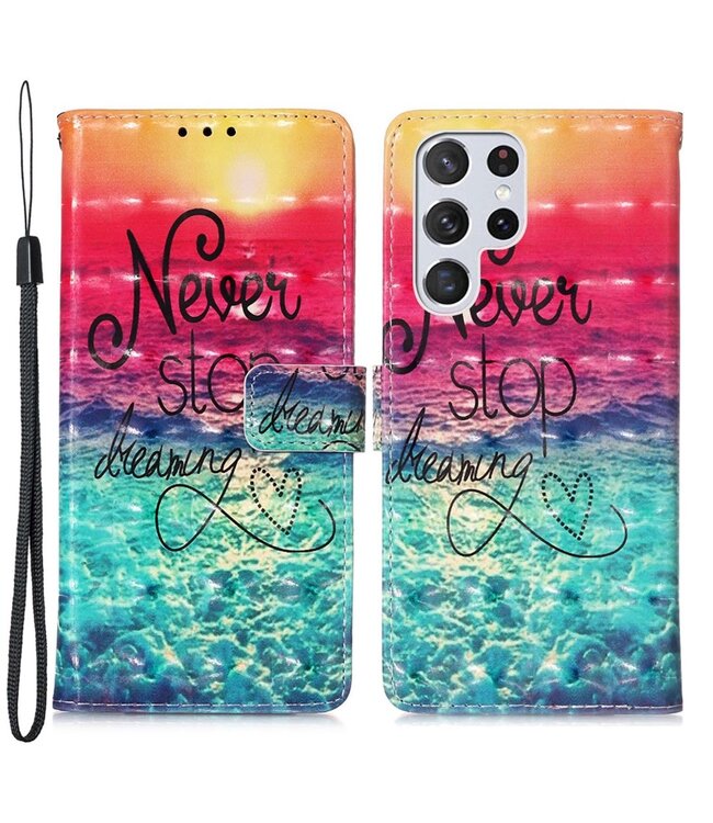 Quote Bookcase Hoesje voor de Samsung Galaxy S22 Ultra