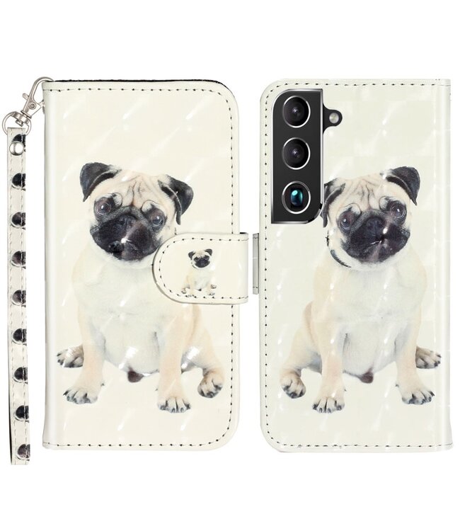 Hondje Bookcase Hoesje voor de Samsung Galaxy S22