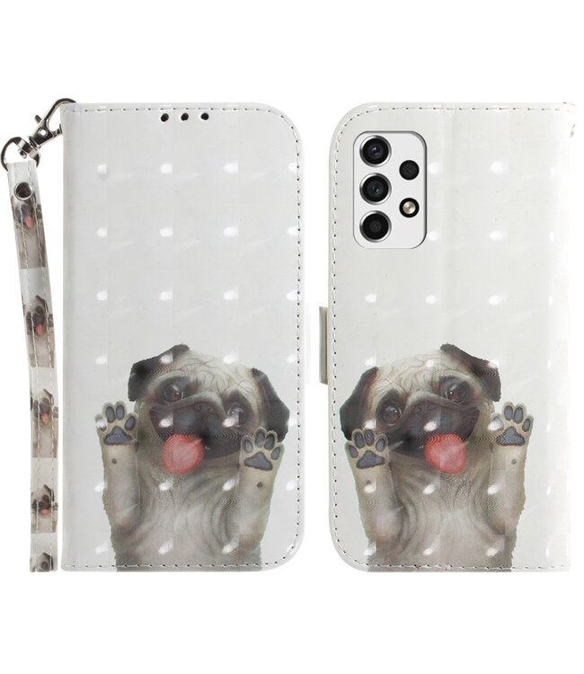 Hondje Bookcase Hoesje voor de Samsung Galaxy A73